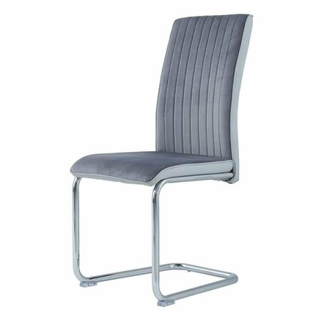 GLOBAL FURNITURE USA 18.5 x 17 x 39 in. Dining Chair, Light Gray D4957DC